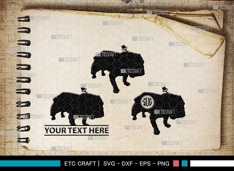 Bulldog Monogram, Bulldog Silhouette, Bulldog SVG, Dog Svg, Pit Bull Svg, Chihuahua Svg, SB00232 SVG ETC Craft 