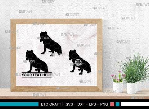 Bulldog Monogram, Bulldog Silhouette, Bulldog SVG, Dog Svg, Pit Bull Svg, Chihuahua Svg, SB00232 SVG ETC Craft 