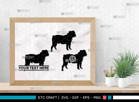 Bulldog Monogram, Bulldog Silhouette, Bulldog SVG, Dog Svg, Pit Bull Svg, Chihuahua Svg, SB00232 SVG ETC Craft 