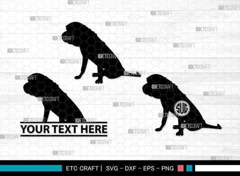Bulldog Monogram, Bulldog Silhouette, Bulldog SVG, Dog Svg, Pit Bull Svg, Chihuahua Svg, SB00232 SVG ETC Craft 