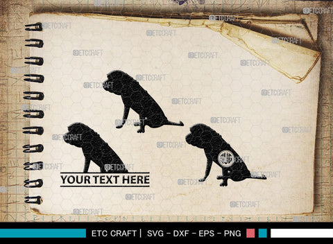 Bulldog Monogram, Bulldog Silhouette, Bulldog SVG, Dog Svg, Pit Bull Svg, Chihuahua Svg, SB00232 SVG ETC Craft 