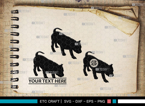 Bulldog Monogram, Bulldog Silhouette, Bulldog SVG, Dog Svg, Pit Bull Svg, Chihuahua Svg, SB00232 SVG ETC Craft 