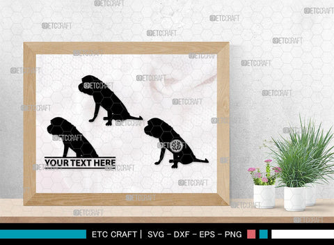 Bulldog Monogram, Bulldog Silhouette, Bulldog SVG, Dog Svg, Pit Bull Svg, Chihuahua Svg, SB00232 SVG ETC Craft 