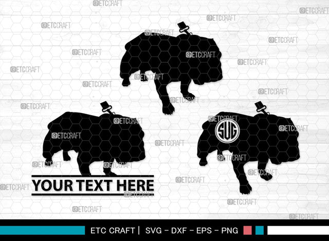 Bulldog Monogram, Bulldog Silhouette, Bulldog SVG, Dog Svg, Pit Bull Svg, Chihuahua Svg, SB00232 SVG ETC Craft 