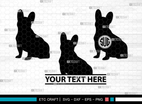 Bulldog Monogram, Bulldog Silhouette, Bulldog SVG, Dog Svg, Pit Bull Svg, Chihuahua Svg, SB00232 SVG ETC Craft 