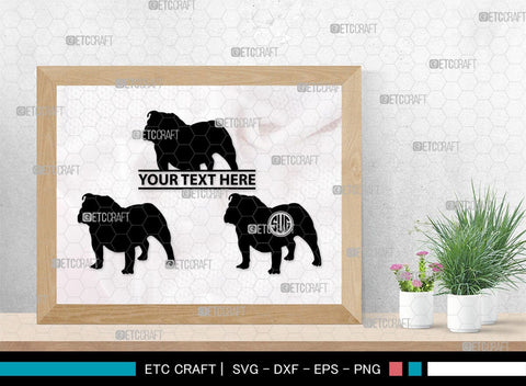 Bulldog Monogram, Bulldog Silhouette, Bulldog SVG, Dog Svg, Pit Bull Svg, Chihuahua Svg, SB00232 SVG ETC Craft 