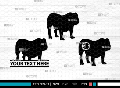 Bulldog Monogram, Bulldog Silhouette, Bulldog SVG, Dog Svg, Pit Bull Svg, Chihuahua Svg, SB00232 SVG ETC Craft 