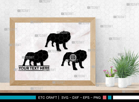 Bulldog Monogram, Bulldog Silhouette, Bulldog SVG, Dog Svg, Pit Bull Svg, Chihuahua Svg, SB00232 SVG ETC Craft 