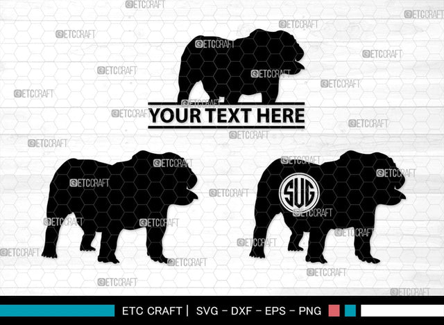 Bulldog Monogram, Bulldog Silhouette, Bulldog SVG, Dog Svg, Pit Bull Svg, Chihuahua Svg, SB00232 SVG ETC Craft 