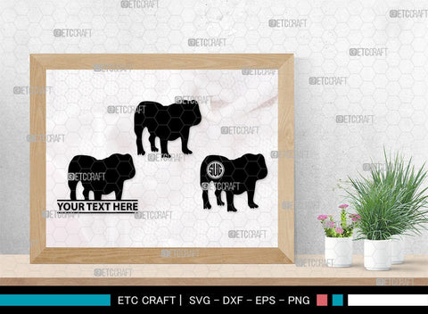 Bulldog Monogram, Bulldog Silhouette, Bulldog SVG, Dog Svg, Pit Bull Svg, Chihuahua Svg, SB00232 SVG ETC Craft 