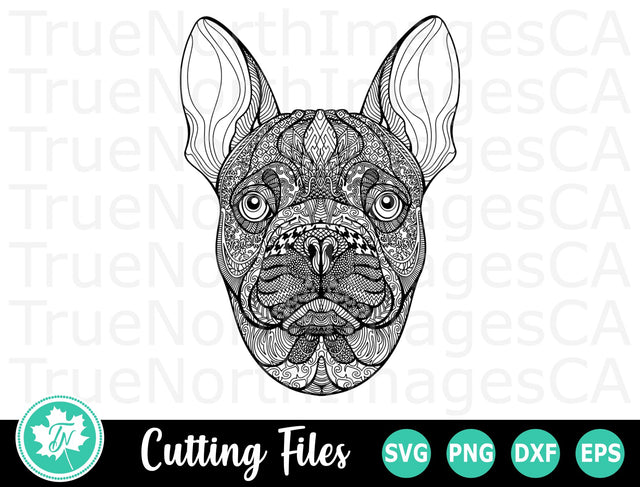Bulldog SVG | Mandala SVG | Zentangle SVG SVG TrueNorthImagesCA 