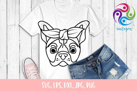 Bulldog With Bandana SVG File SVG Sintegra 