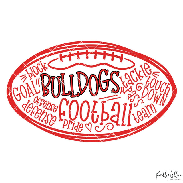 Bulldogs Football SVG Kelly Lollar Designs 