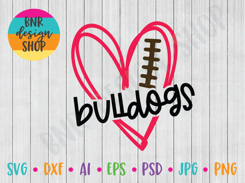 Bulldogs Football SVG SVG BNRDesignShop 