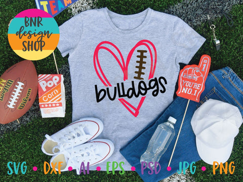 Bulldogs Football SVG SVG BNRDesignShop 