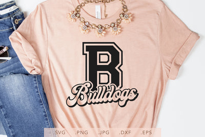 Bulldogs Vintage Design SVG DXF JPG PNG EPS | School Team Spirit | Team Shirt Sublimation SVG Nanda Bayu 