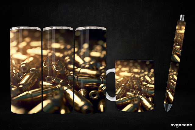 Bullet Cartridge Wrap | Tumbler | Mug | Pen Sublimation SvgOcean 