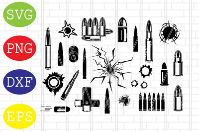 Bullet Svg, Bullet Holes Svg, Army Svg SVG DigitalSvgFiles 