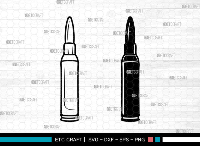 Bullet SVG, Gun Bullet Svg, Ammo Svg, Munition Svg, Bullets Sign Svg, Bullet Svg SVG ETC Craft 