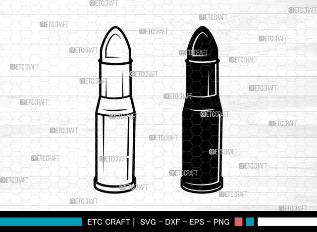 Bullet SVG, Gun Bullet Svg, Ammo Svg, Munition Svg, Bullets Sign Svg, Bullet Svg SVG ETC Craft 