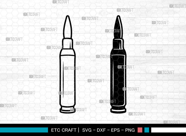Bullet SVG, Gun Bullet Svg, Ammo Svg, Munition Svg, Bullets Sign Svg, Bullet Svg SVG ETC Craft 