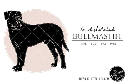 Bullmastiff Sketch SVG Loveleen Kaur 