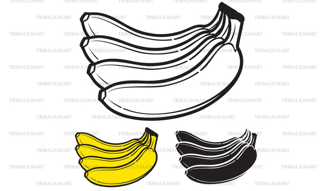 Bunch of bananas SVG TribaliumArtSF 
