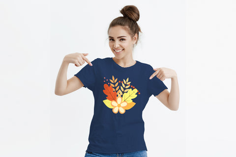 Bunch of colorful autumn leaves and flowers Sublimation design Sublimation LaBelezoka 
