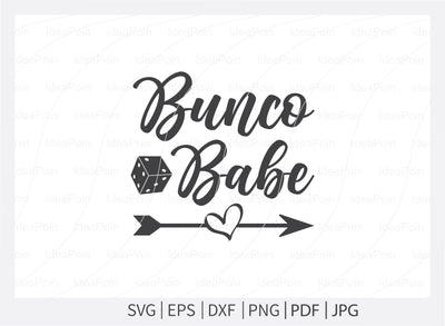 Bunco babe Svg, Dice Svg File, Bunco Svg, Bunco monogram, Piece love Bunco Svg, Casino clip art, Bunco Heartbeat, Bunco silhouette SVG Dinvect 