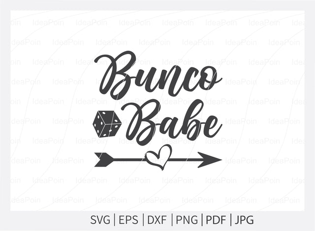 Bunco babe Svg, Dice Svg File, Bunco Svg, Bunco monogram, Piece love Bunco Svg, Casino clip art, Bunco Heartbeat, Bunco silhouette SVG Dinvect 