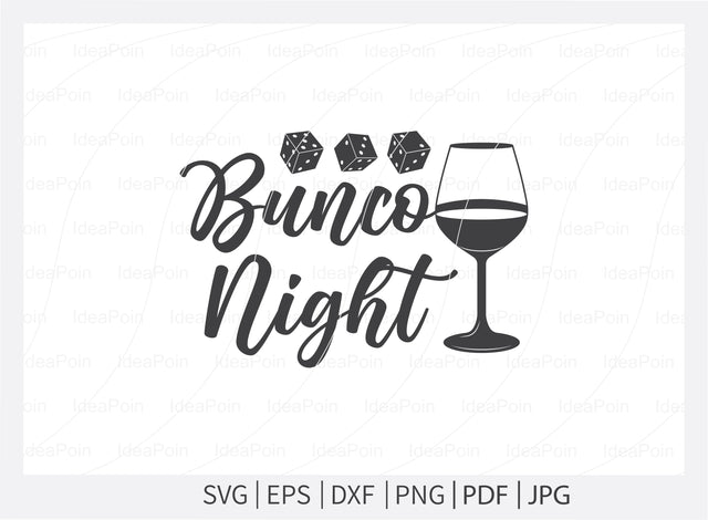 Bunco night Svg, Dice Svg File, Bunco Svg, Bunco monogram, Piece love Bunco Svg, Casino clip art, Bunco Heartbeat, Bunco silhouette SVG Dinvect 