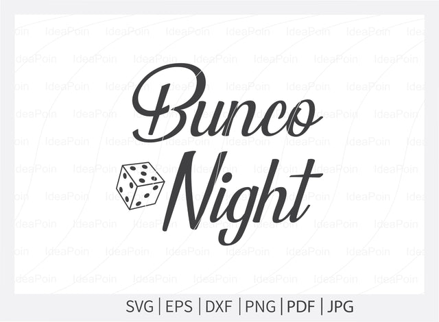 Bunco night Svg, Dice Svg File, Bunco Svg, Bunco monogram, Piece love Bunco Svg, Casino clip art, Bunco Heartbeat, Bunco silhouette SVG Dinvect 
