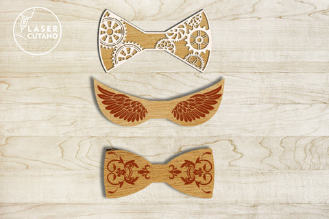 Bundle 50 BOW TIES Patterns Multilayer Laser Cut Files, 3D Designs, Mini Design Bundles SVG LaserCutano 