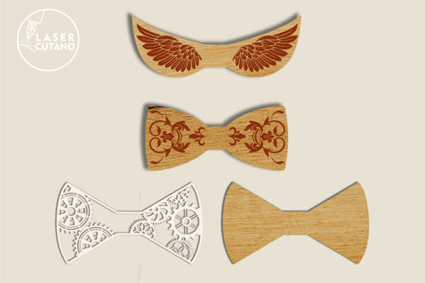 Bundle 50 BOW TIES Patterns Multilayer Laser Cut Files, 3D Designs, Mini Design Bundles SVG LaserCutano 