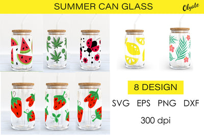 Bundle Can Glass Wrap. Summer Beer Can Wrap. 16 OZ SVG Olga Terlyanskaya 