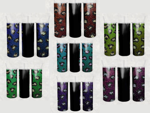 Bundle Cheetah print Tumbler 20oz skinny tumbler Castom name Sublimation BambinaCreations 