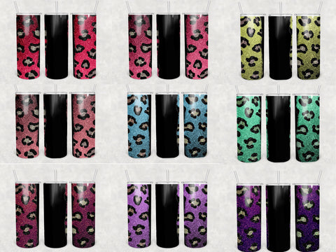 Bundle Cheetah print Tumbler 20oz skinny tumbler Castom name Sublimation BambinaCreations 