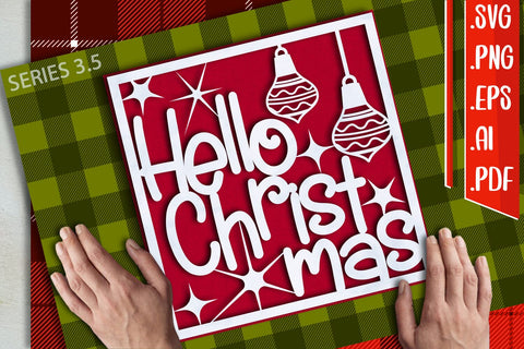 BUNDLE | Christmas Card 3 - svg eps ai png pdf SVG zafrans studio 
