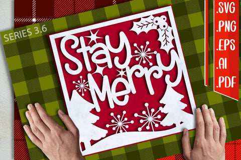 BUNDLE | Christmas Card 3 - svg eps ai png pdf SVG zafrans studio 