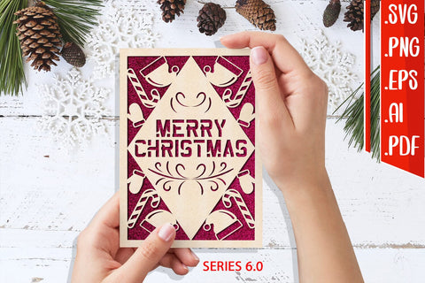 BUNDLE | Christmas Card 6 - svg eps ai png pdf SVG zafrans studio 