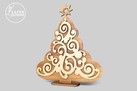 Bundle Christmas Trees Multilayer Laser Cut Files, Mandala, Round Sign ...