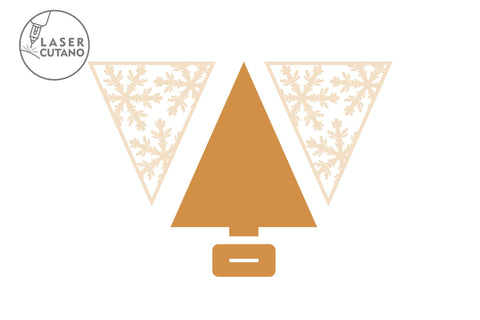 Bundle Christmas Trees Multilayer Laser Cut Files, Mandala, Round Sign SVG, 3D Designs, Mini Design Bundles SVG LaserCutano 