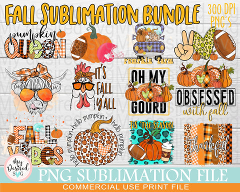Bundle Fall Vibes Png, Thankful Vibes PNG, Thanksgiving Png, Fall pumpkin spice, Autumn Png, Pumpkin png, Fall Sublimation Designs Downloads Sublimation MyDesiredSVG 