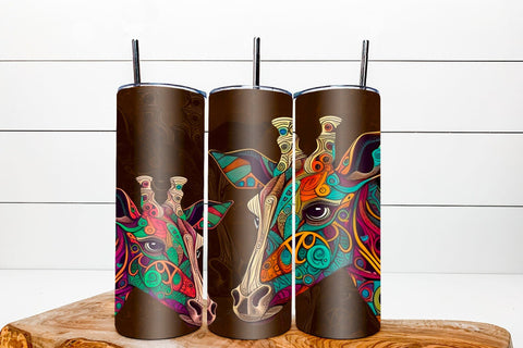 Bundle Giraffe tumbler wrap. Giraffe sublimation tumbler png Sublimation Angelina Semenova 
