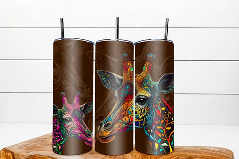 Bundle Giraffe tumbler wrap. Giraffe sublimation tumbler png Sublimation Angelina Semenova 