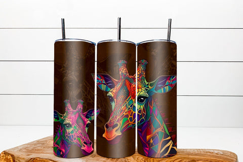 Bundle Giraffe tumbler wrap. Giraffe sublimation tumbler png Sublimation Angelina Semenova 