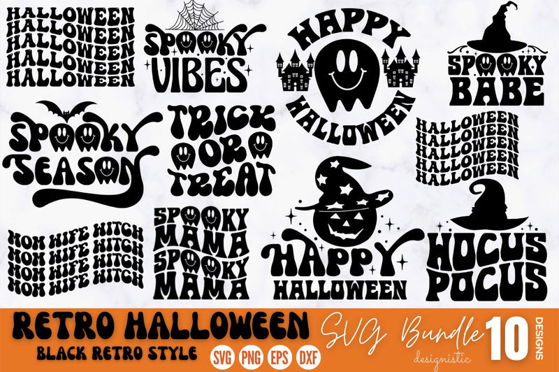 Bundle, Halloween Bundle, Retro halloween SVG SVG DESIGNISTIC 
