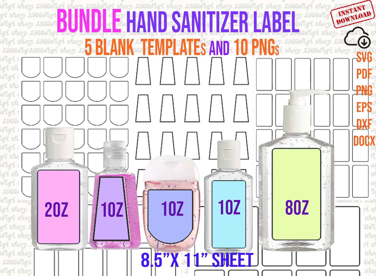 Image 2 for Hand Sanitizer Label Template