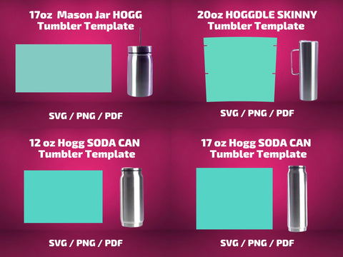 Bundle Hogg tumbler template #2 SVG BambinaCreations 