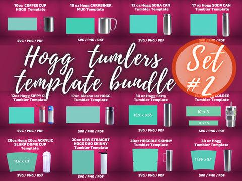 Bundle Hogg tumbler template #2 SVG BambinaCreations 